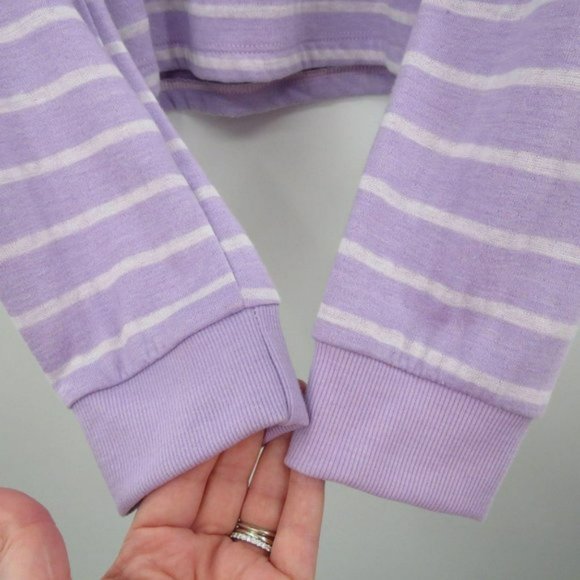 Marine Layer DK Crew, Lavender White Stripe, Size L - Picture 4 of 12